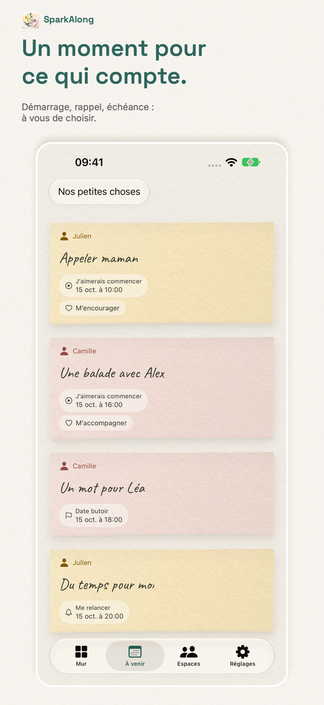 Agenda des intentions